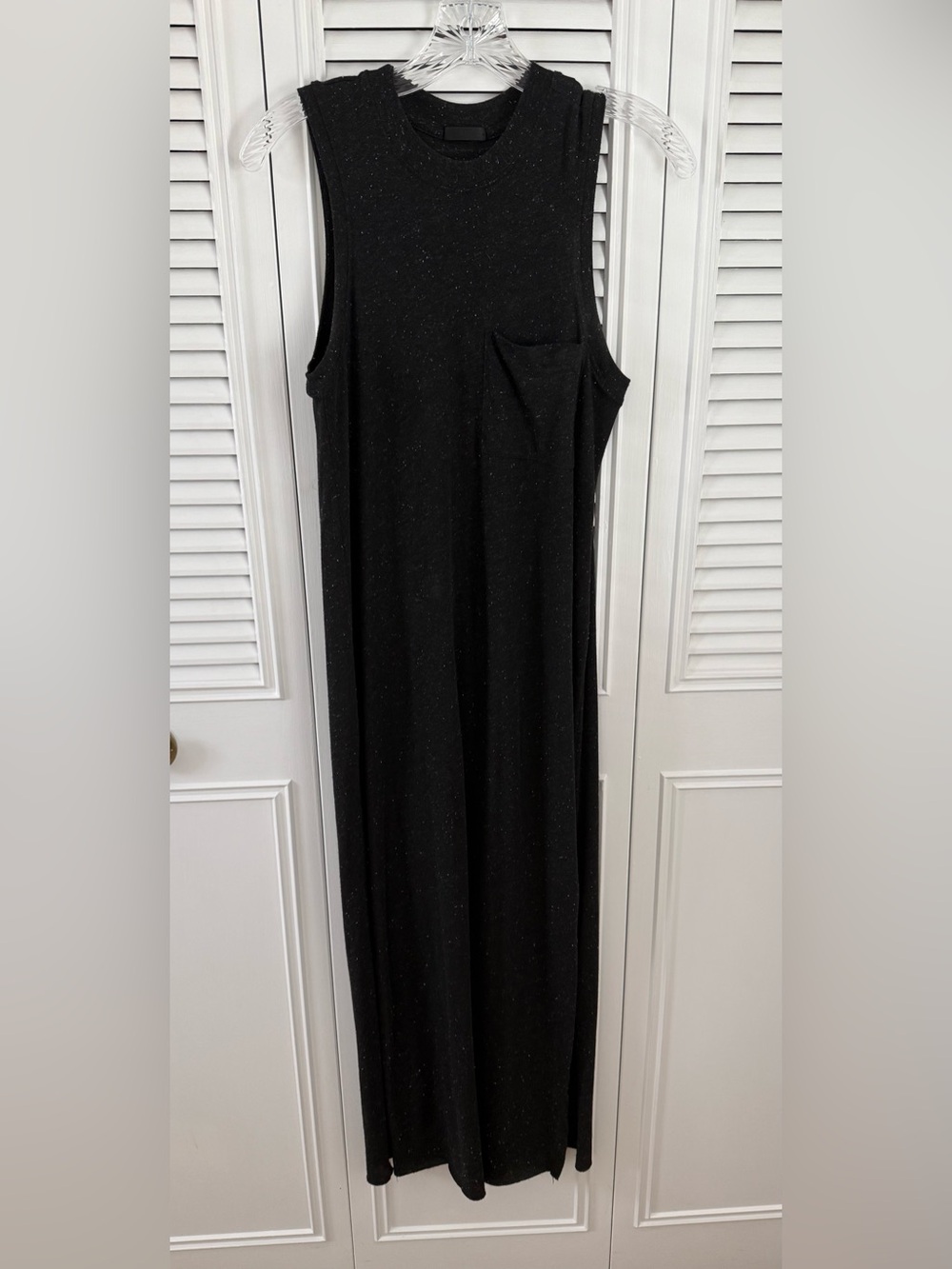 ATM Anthony Thomas Melillo Black Sleeveless Maxi Dress w/ Pocket